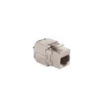 Vklad počítačovej zásuvky RJ45 kat.5e. tienené (FTP), (príslušenstvo), nerezová oceľ