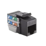 Vklad počítačovej zásuvky RJ45 kat.6, netienené (UTP), (príslušenstvo), čierny