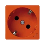 Zásuvka, K45, SCHUKO, s napäťovou signalizáciou, 16A, 250V, skrutkové svorky, 45×45mm, oranžový