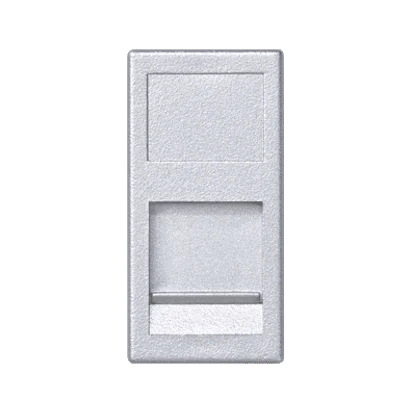 img_3149.png Kryt dátovej zásuvky, K45, keystone, jednotlivý plocha univerzálny s krytom, 45×22,5mm, hliník – Obrázok 1
