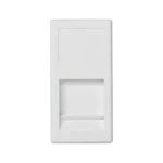 Kryt dátovej zásuvky, K45, INFRA+, jednotlivý plocha s krytom, 45×22,5mm, čisto biela