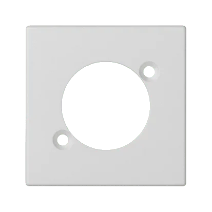 img_3242.png Kryt, K45, prázdna, pre spojky XLR, 45×45mm, čisto biela – Obrázok 1
