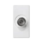 Kryt, K45, zásuvka TV - zdierka, 45×22,5mm, čisto biela
