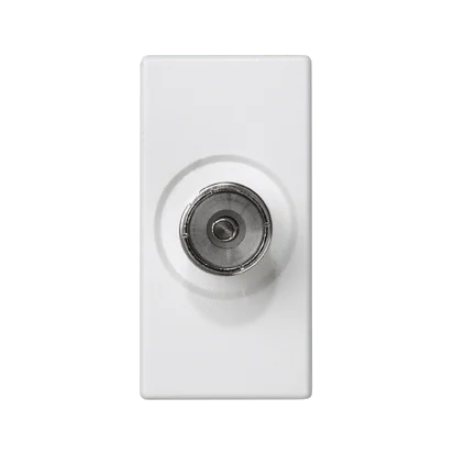 Kryt, K45, zásuvka TV - zdierka, 45×22,5mm, čisto biela