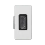 Kryt, K45, adaptér HDMI-HDMI, 45×22,5mm, čisto biela, HDMI 2.0