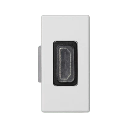 Kryt, K45, adaptér HDMI-HDMI, 45×22,5mm, čisto biela, HDMI 2.0