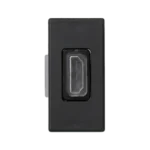 Kryt, K45, adaptér HDMI-HDMI, 45×22,5mm, grafitovo-sivá, HDMI 2.0