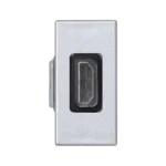 Kryt, K45, adaptér HDMI-HDMI, 45×22,5mm, hliník, HDMI 2.0