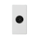 Kryt, K45, spojka S-VIDEO, 45×22,5mm, čisto biela