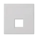 Kryt dátovej zásuvky, SIMON 500, keystone, jednotlivý bez krytu plocha univerzálny, 50×50mm, čisto biela