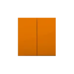 Kryt dvojitý pre spínače a tlačidlá, oranžový