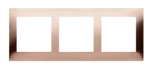 Rámček 3- násobný kovový, rustikálna meď