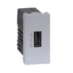 Nabíjačka USB, K45, USB 2.0 - A, 5V, DC, 1,5A, 45×22,5mm, hliník