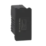 Nabíjačka USB, K45, USB 2.0 - A, 5V, DC, 2,1A, 45×22,5mm, grafit