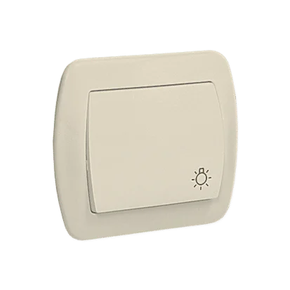 img_521.png Tlačidlo "svetlo", radenie č. 1/0, skrutkové svorky, 10AX, béžový – Obrázok 1