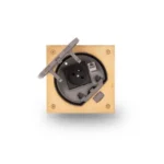 Vklad podlahovej krabice, KSE IP66, IK07, s uzemnenou zásuvkou a RJ45 kat.5e, mosadz