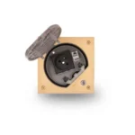 Vklad podlahovej krabice, KSE IP66, IK07, so zámkom s uzemnenou zásuvkou a RJ45 kat.5e so zámkom s imbusovým kľúčom, mosadz