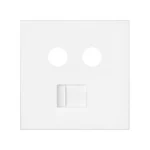 Kryt anténnej zásuvky R/TV-SAT + dáta konektor RJ45 kat.6, biela matná, Meno prod.: R/TV+SAT+RJ45