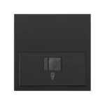 Panel 1-násobný: 1 zásuvka RJ45, čierny matný