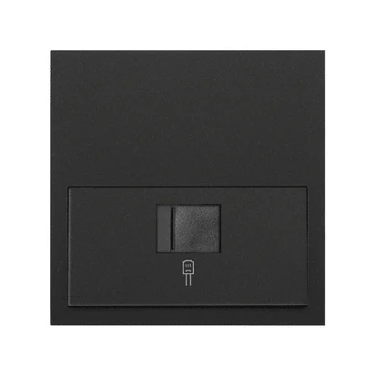 Panel 1-násobný: 1 zásuvka RJ45, čierny matný