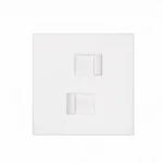 Panel 1-násobný: 2x zásuvka RJ45, biela matná