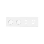 Panel 4-násobný: 2 zásuvky + HDMI + USB + TV/SAT + RJ45, biela matná