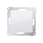 Jednoduchý tlačidlový ovládač osvetlenia [Wi-Fi] - SWITCH D, 2 x 6A, 230V, (prístroj s krytom), biela