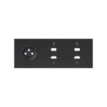 Panel 3-násobný: 1 zásuvka + 1 HDMI + 1 USB + 1 HDMI + 1 USB, čierny matný