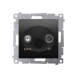 Anténna zásuvka DATA-TV, tlm.: 5dB, čierny matný