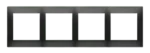 Rámček 4- násobný, čierny matný