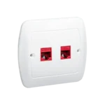 Počitačová zásuvka dvojitá RJ45 kategórie 5e, biela