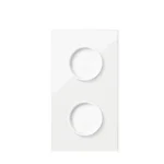 Panel 2-násobný: 2x zásuvka, biela
