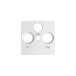 Kryt anténnej zásuvky R-TV-SAT, biela