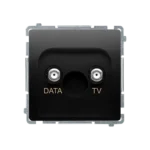 Anténna zásuvka DATA-TV, tlm.: 5dB, čierny matný