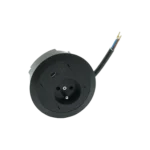 Zapustená nábytková zásuvka: 1x 250 V typ E + USB nabíjačka (typ A), kabel 15 cm, čierny