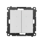 Dvojitý tlačidlový ovládač osvetlenia [Wi-Fi] - SWITCH D, 2 x 6A, 230V, (prístroj s krytom), svetlosivá matná