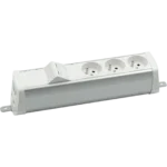 Prehĺbený zásuvkový blok: 3x 250 V typ E + 2x zásuvka RJ45, rychlospojka; typ Wieland, biela