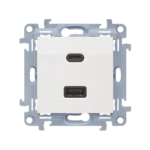 Dvojitá USB nabíjačka, C+A, 30W, biela