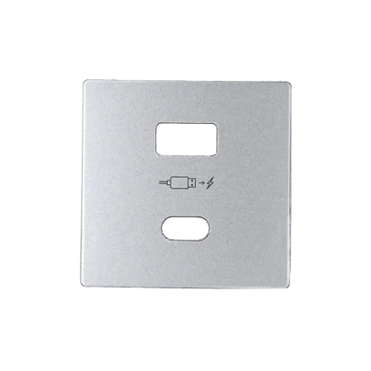 Kryt nabíjačky USB typ A+C, hliník