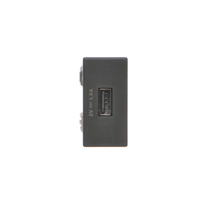 Nabíjačka USB, K45, USB 2.0 - A, 5V, DC, 1,5A, 45×22,5mm, grafit – Obrázok 2