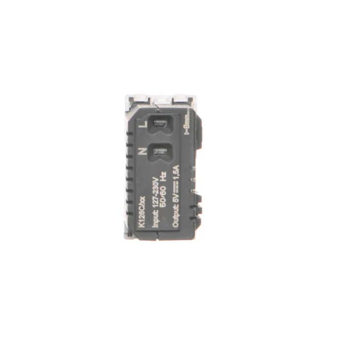 Nabíjačka USB, K45, USB 2.0 - A, 5V, DC, 1,5A, 45×22,5mm, čisto biela – Obrázok 3