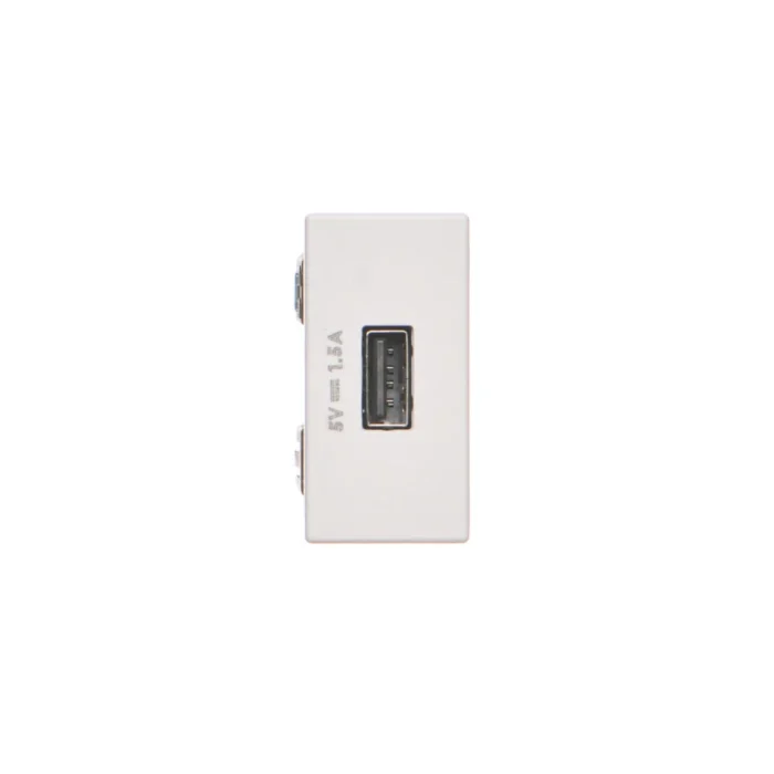 Nabíjačka USB, K45, USB 2.0 - A, 5V, DC, 1,5A, 45×22,5mm, čisto biela – Obrázok 2