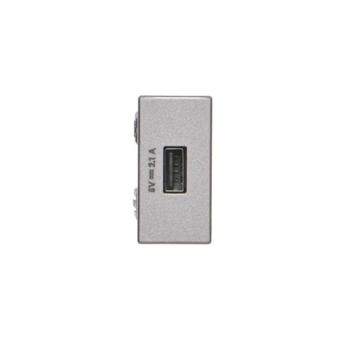 Nabíjačka USB, K45, USB 2.0 - A, 5V, DC, 2,1A, 45×22,5mm, hliník – Obrázok 2