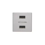 Nabíjačka USB, K45, USB 2.0 - A, 5V, DC, 2,1A, 45×45mm, hliník – Obrázok 2