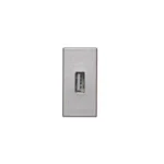Kryt, K45, spojka USB typ A, 45×22,5mm, hliník – Obrázok 2