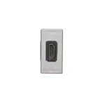 Kryt, K45, adaptér HDMI-HDMI, 45×22,5mm, hliník, HDMI 2.0 – Obrázok 2