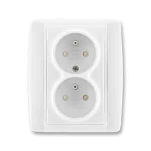 Dvojzásuvka 5512E-C02359 03 Biela