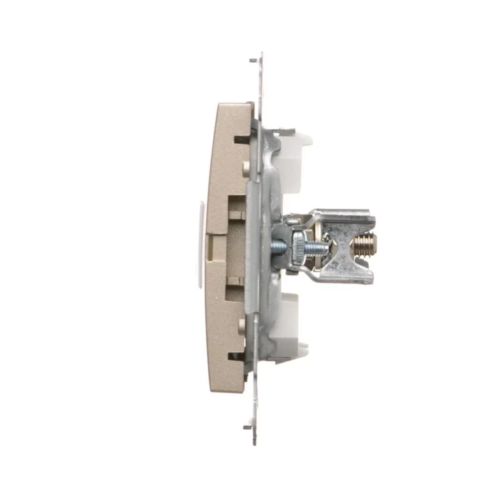 Ekvipotenciálne zásuvka, (prístroj s krytom), skrutkové svorky 2.5, 4, 6 mm2, zlatá matná – Obrázok 4