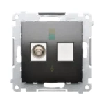 Ekvipotenciálne zásuvka, (prístroj s krytom), skrutkové svorky 2.5, 4, 6 mm2, antracitová – Obrázok 2