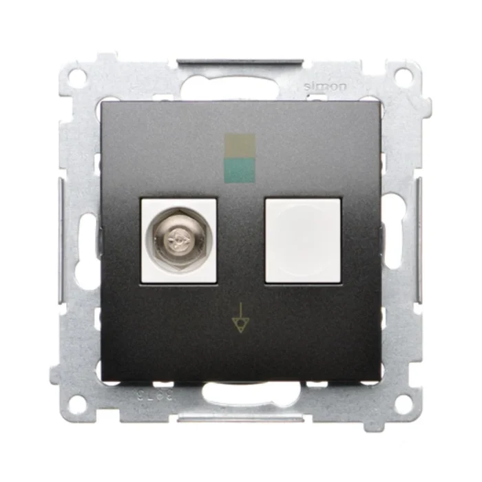 Ekvipotenciálne zásuvka, (prístroj s krytom), skrutkové svorky 2.5, 4, 6 mm2, antracitová – Obrázok 2